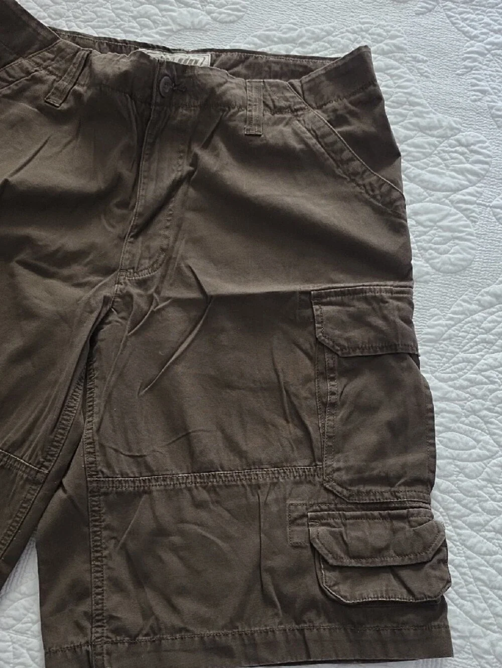urban pipeline Brown Men's Cargo Shorts with Multi-Pocket Design
